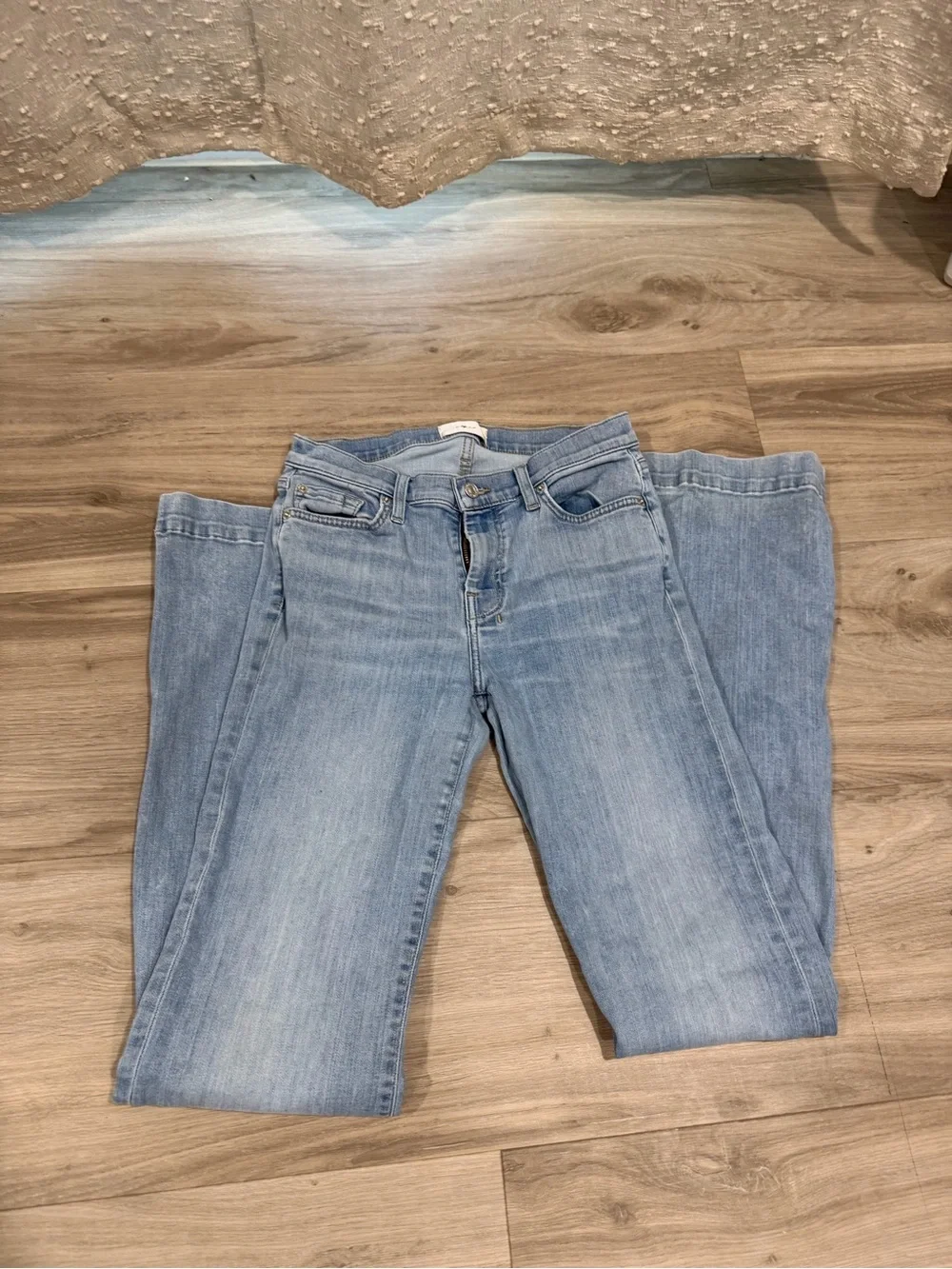7 For All Mankind Women's Light Blue Boot Cut Jeans